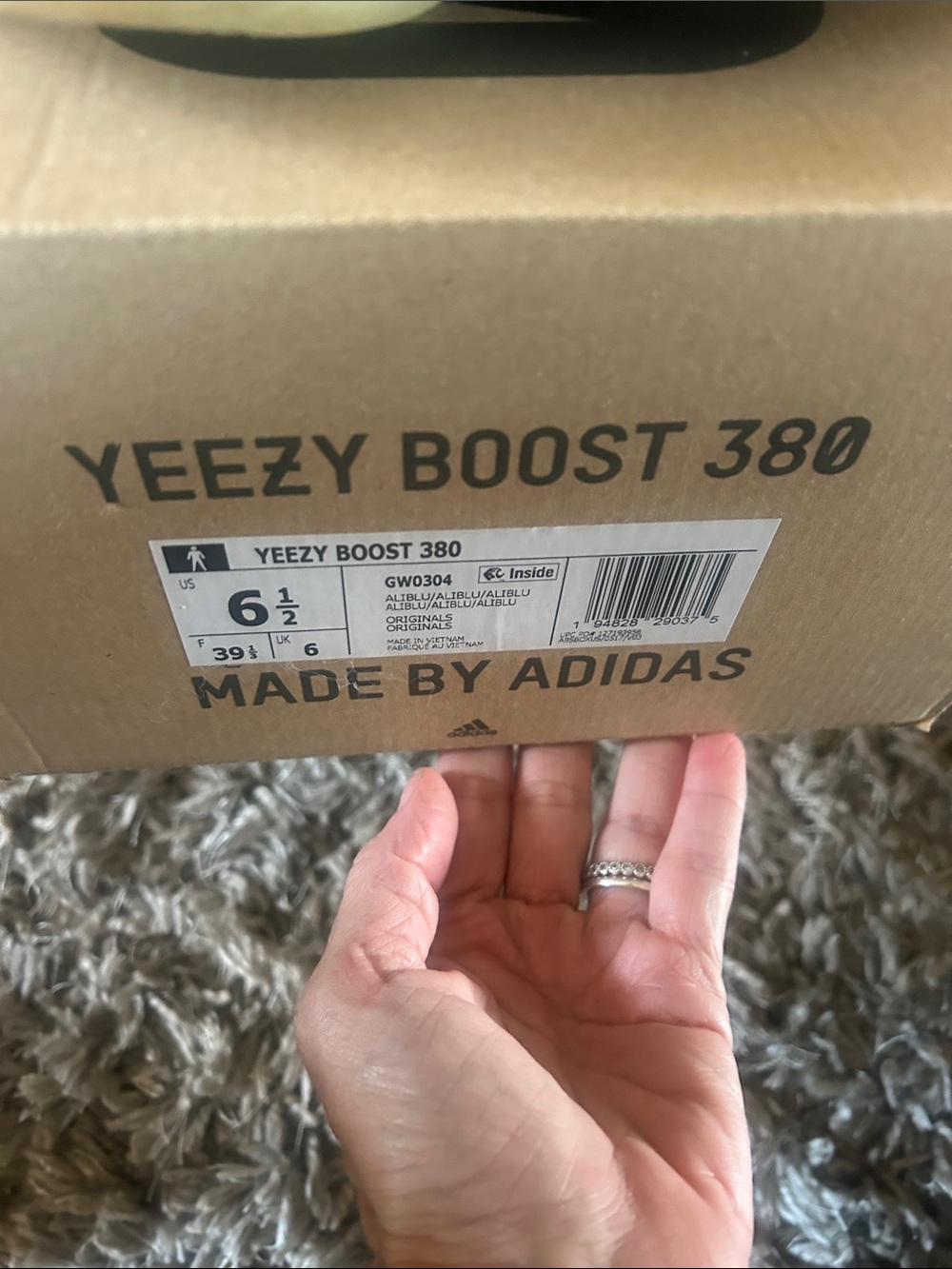 Yeezy Boost 380 Sneakers - Light Grey & Pale Green